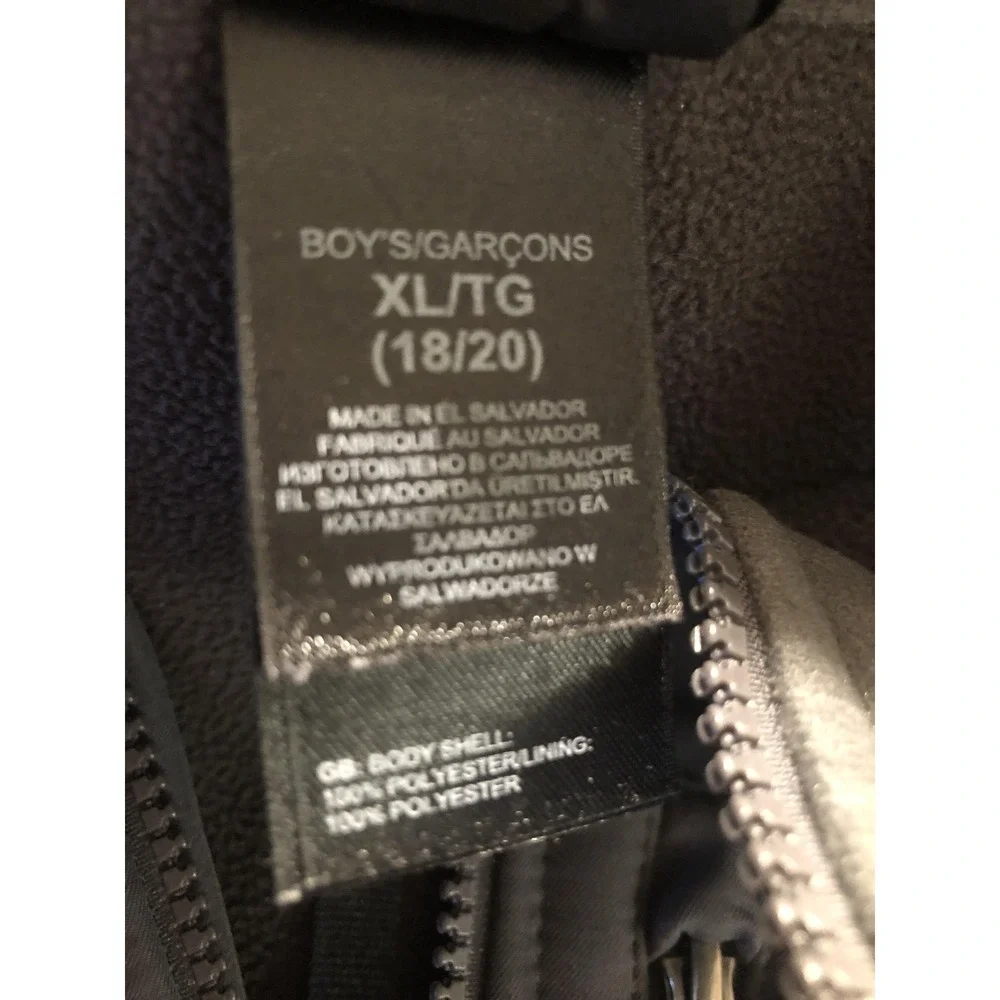 The North Face Jacket Boys XL 18-20 Gray Softshell Fleece Full Zip Apex Bionic